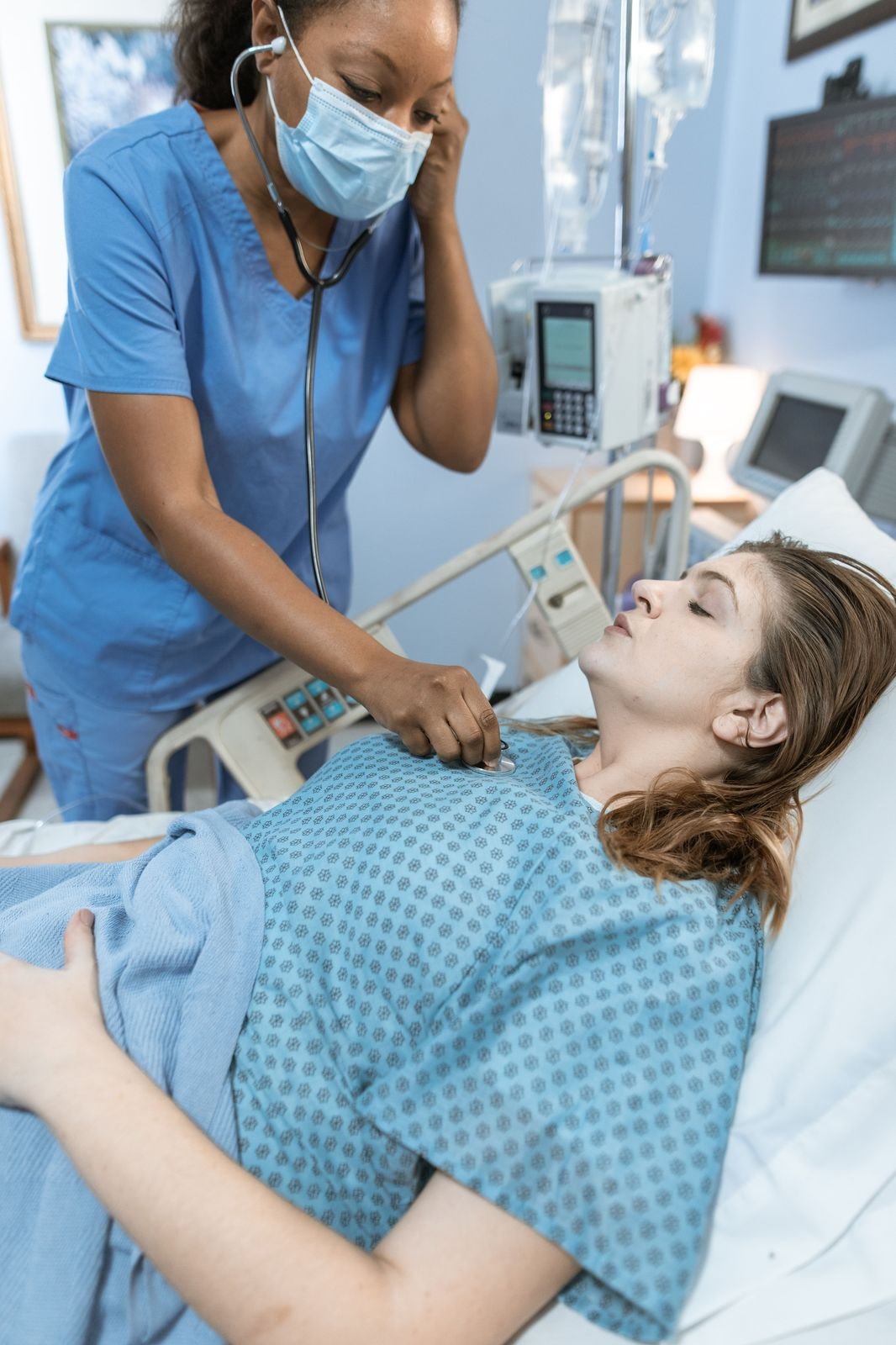 Nurse providing patient care